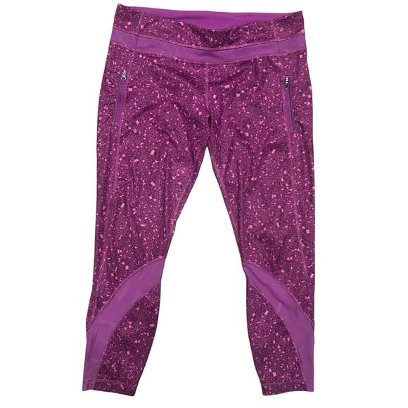 Lululemon Inspire Tight II Geo Regal Plum Leggings Size 12 - Picture 1 of 4